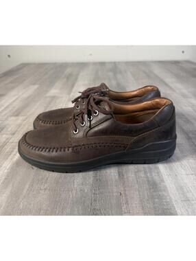 Ecco Seawalker Casual Walking Shoes Brown Leather Mens Size EU 42 US 8-8.5